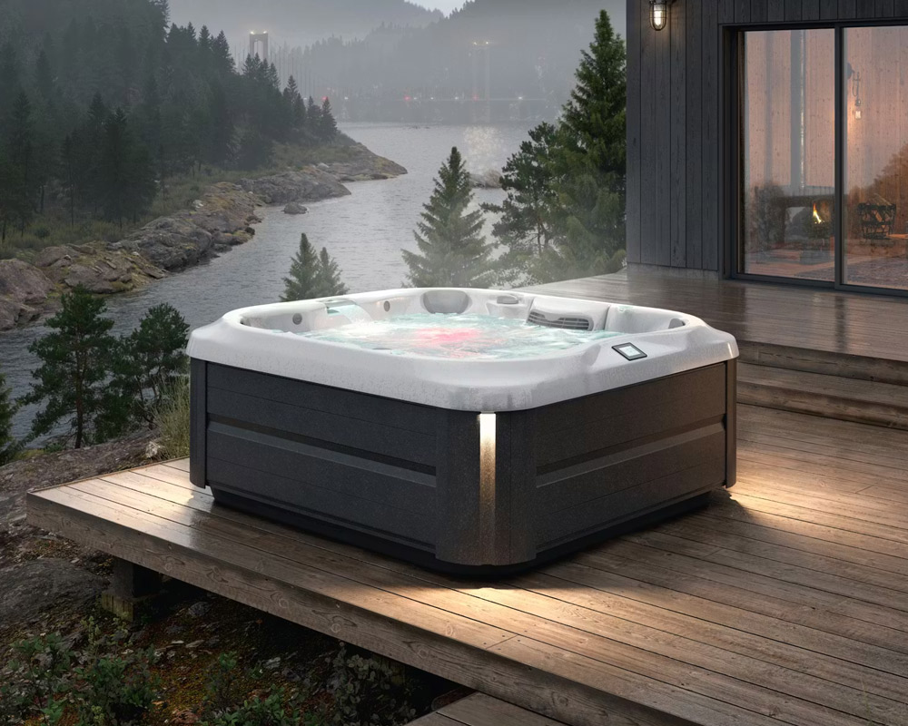 outdoor J345 Jacuzzi hot tub display Loves Park il spa showroom